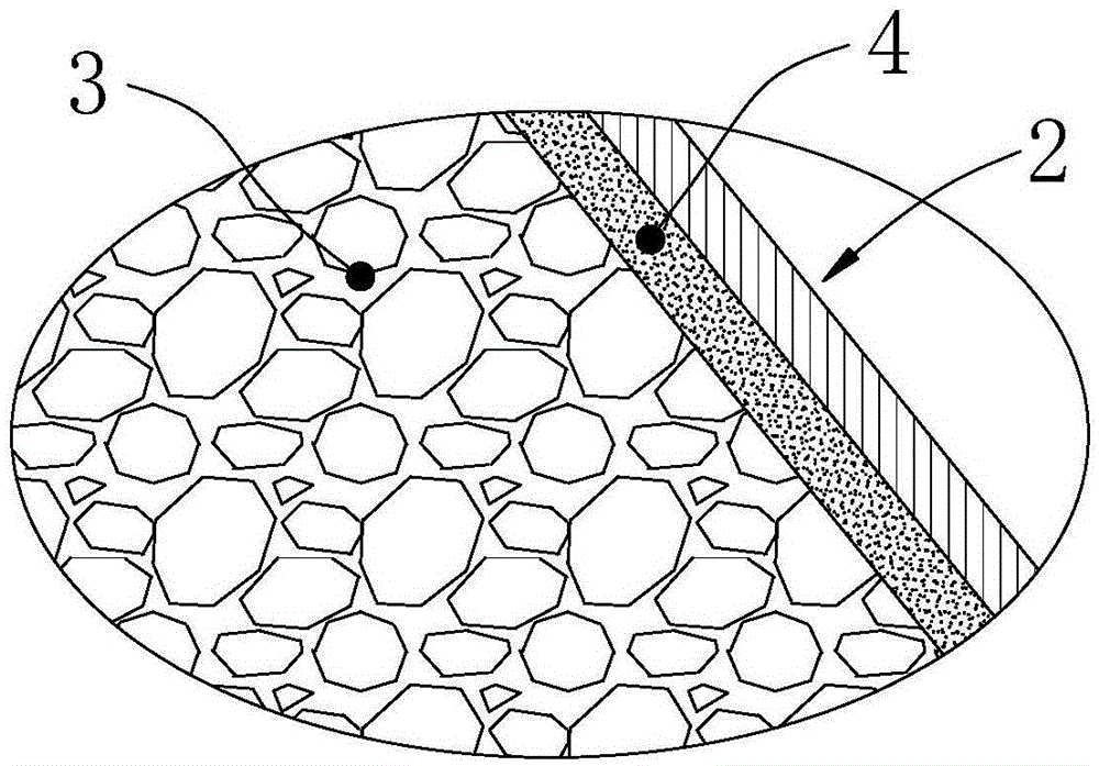 High earth-rock dam slope protection structure and construction method thereof