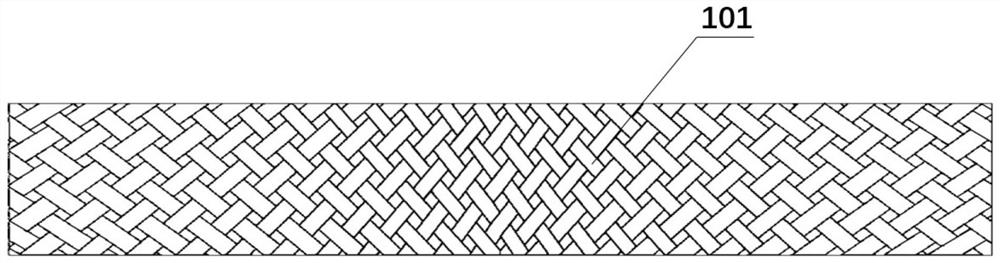 Preparation device and method for dissimilar resin gradient continuous woven carbon fiber composite material