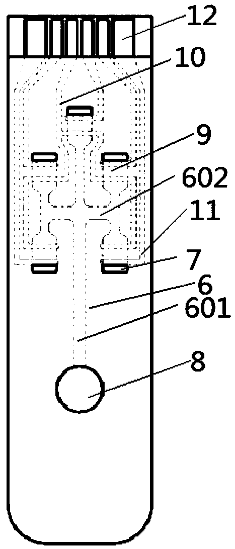 Multi-channel microfluidic coagulation detection chip with five-layer structure