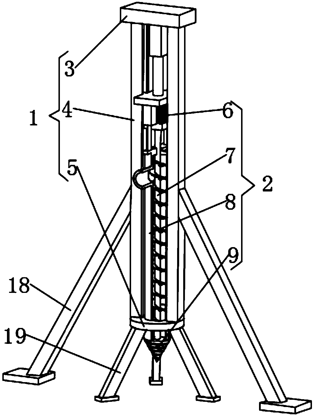 Extraction drilling machine for landfill gas recovery