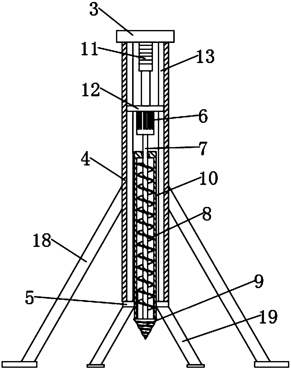 Extraction drilling machine for landfill gas recovery