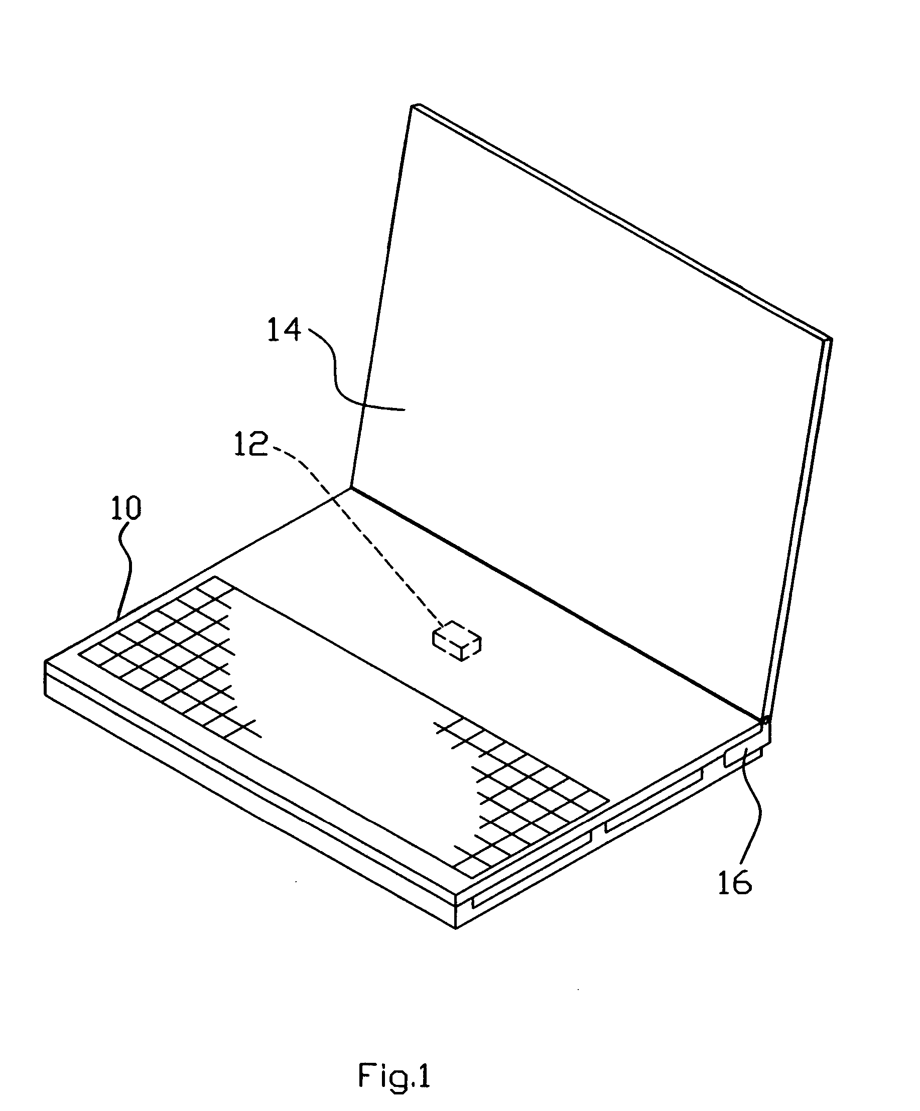 Portable computer with image-projecting function