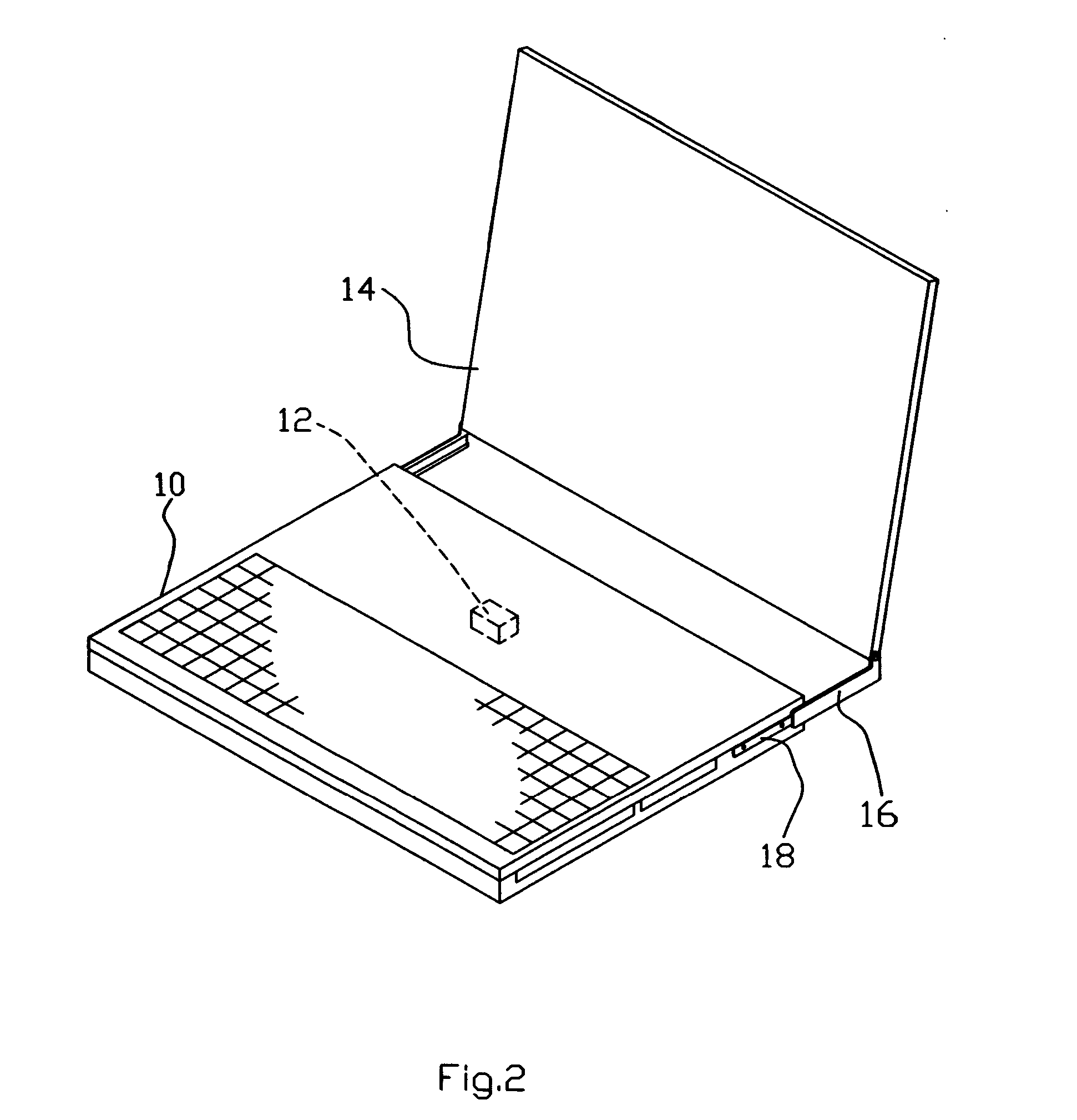 Portable computer with image-projecting function