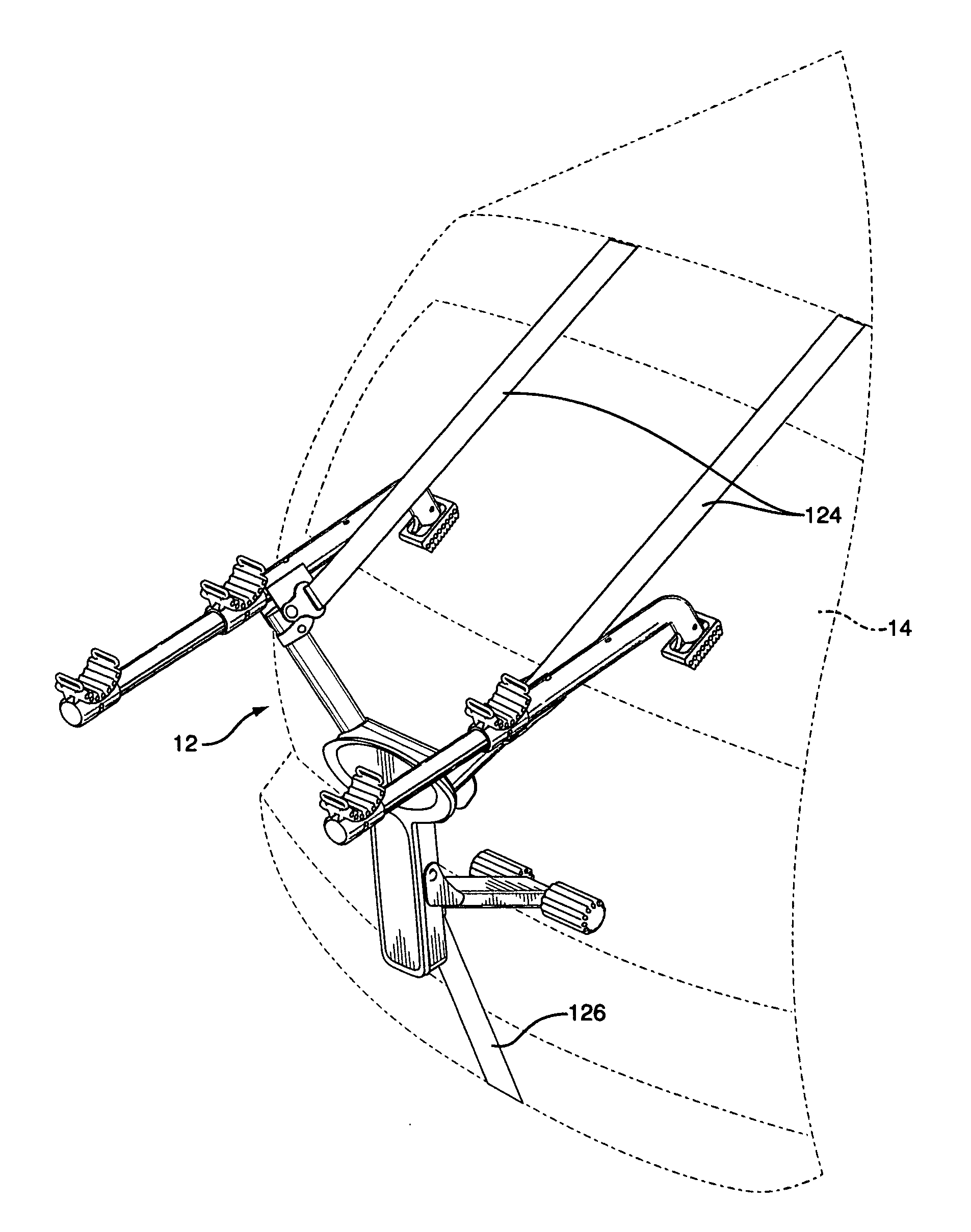 Compact folding bicycle carrier for motor vehicles