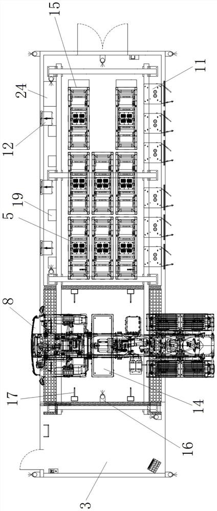 Commercial vehicle fixed charging and battery swapping station