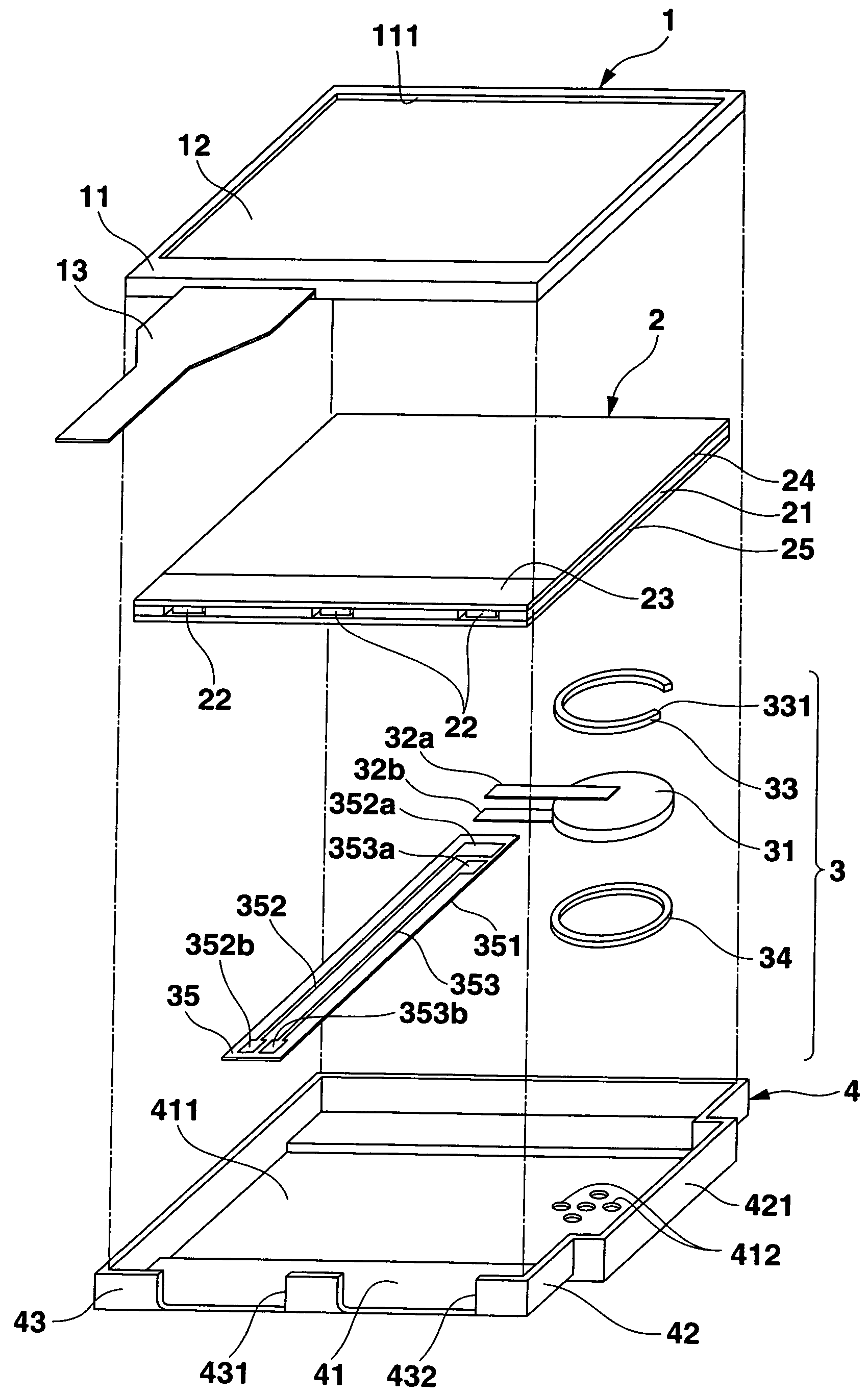 Flat panel display module having speaker function