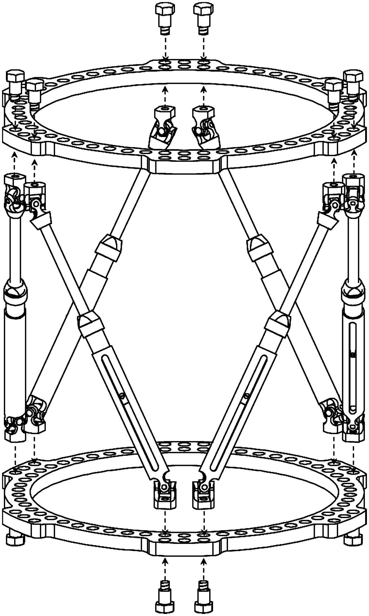 Fracture rehabilitation evaluation method based on six-axis parallel external bone fixation device