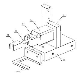 Working method and structure of packaging bag double-outlet nozzle adding device