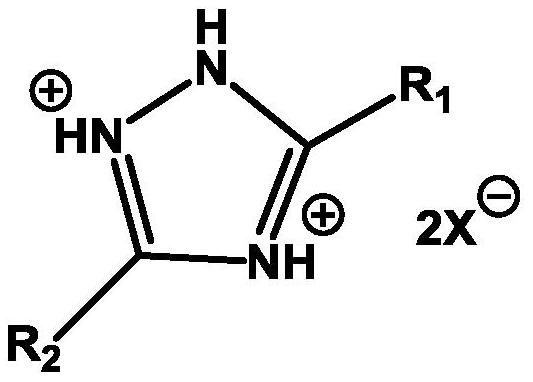 Multi-site triazole ionic liquid capable of efficiently and reversibly absorbing ammonia gas