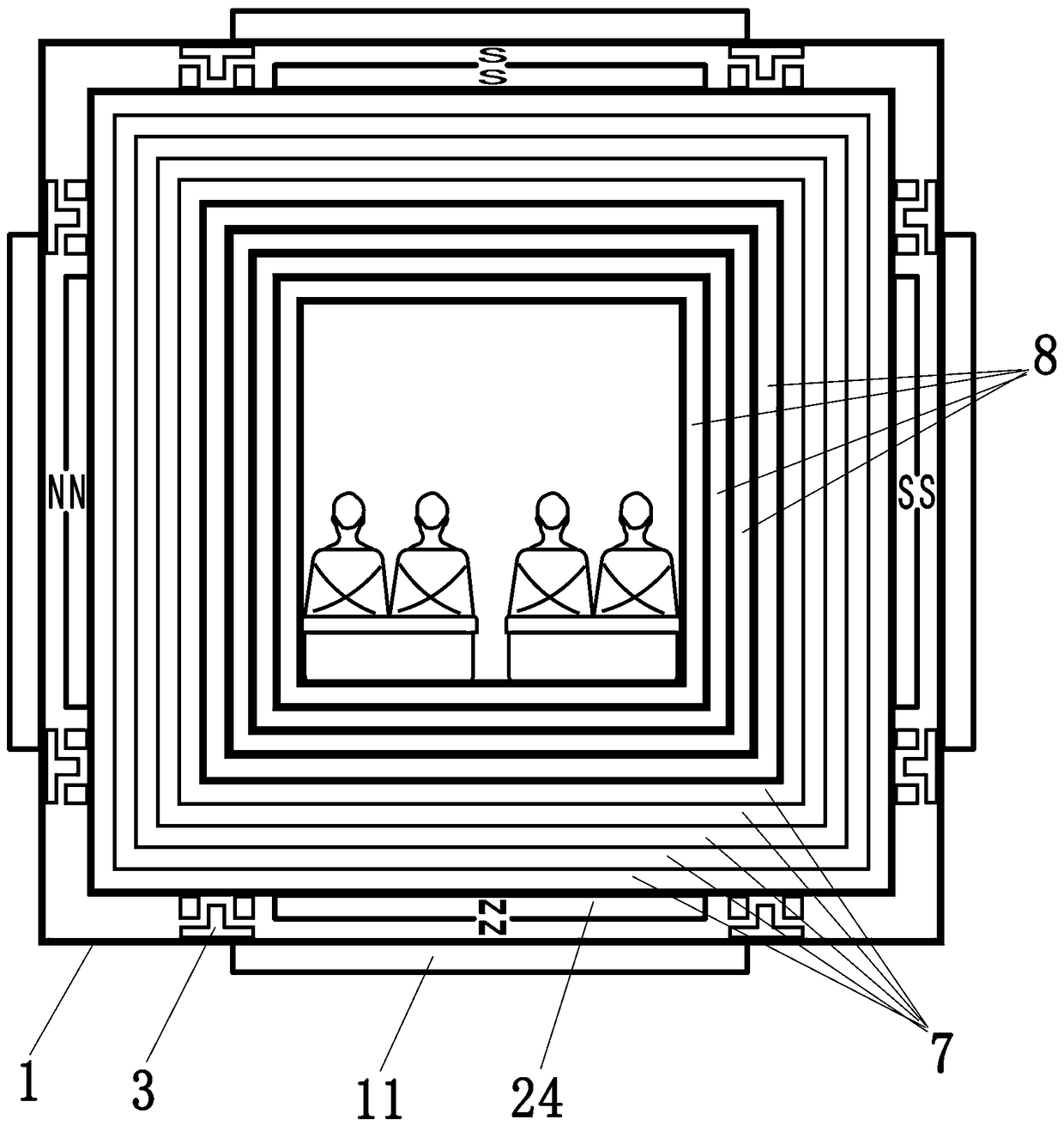 Electromagnetic suspension power generation train system