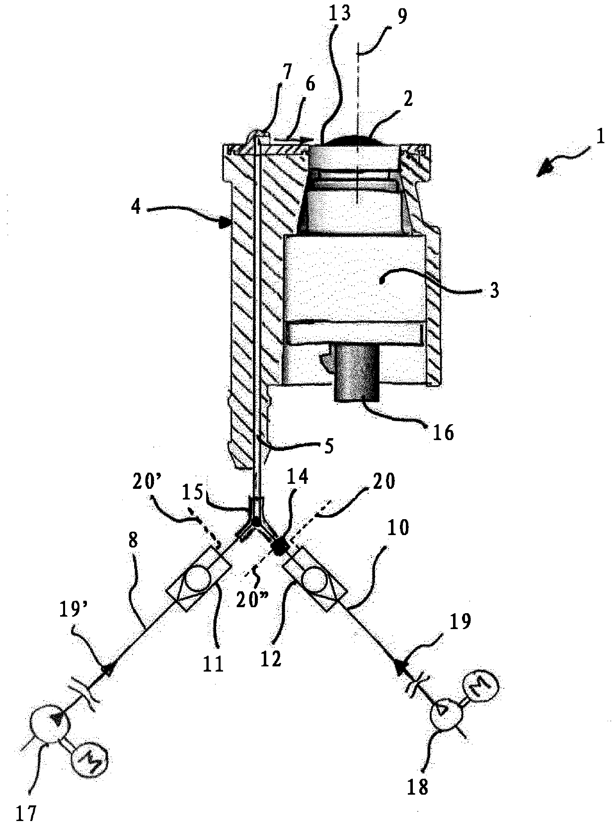 Cleaning device for cleaning a transparent cover of an optical or optoelectronic device