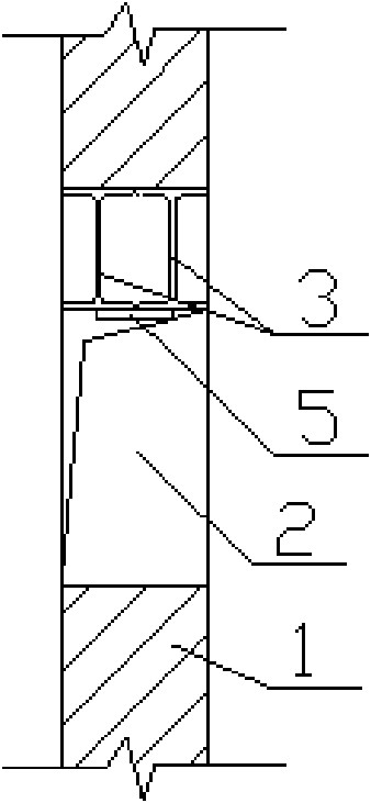 Cave mouth structure on bearing wall and method for forming cave mouth thereon