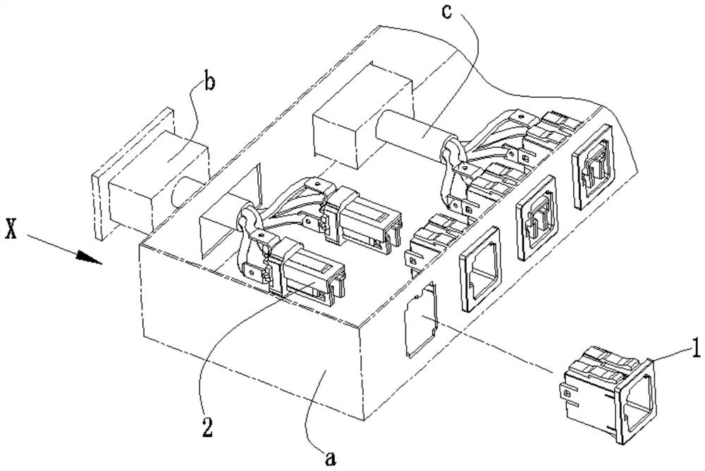 Connector with split type installation structure