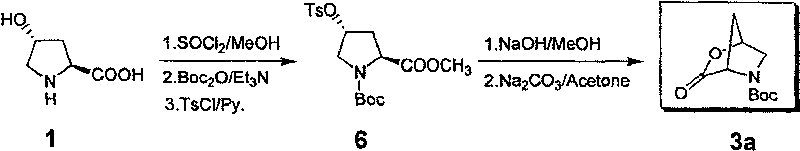 Industrial continuous preparing process of N-tert-butoxy carbonyl-5-aza-2-oxa-3-one-dicyclo-[2,2,1] heptane