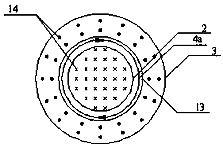 Magnetically stabilized bed for bidirectional utilization of internal and external magnetic fields