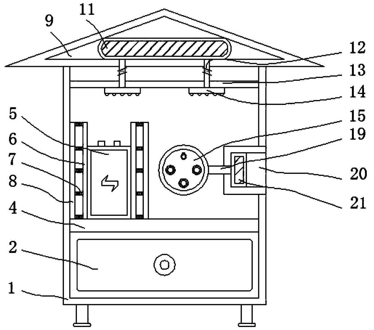 A water-proof and dust-proof transmission device for cable maintenance