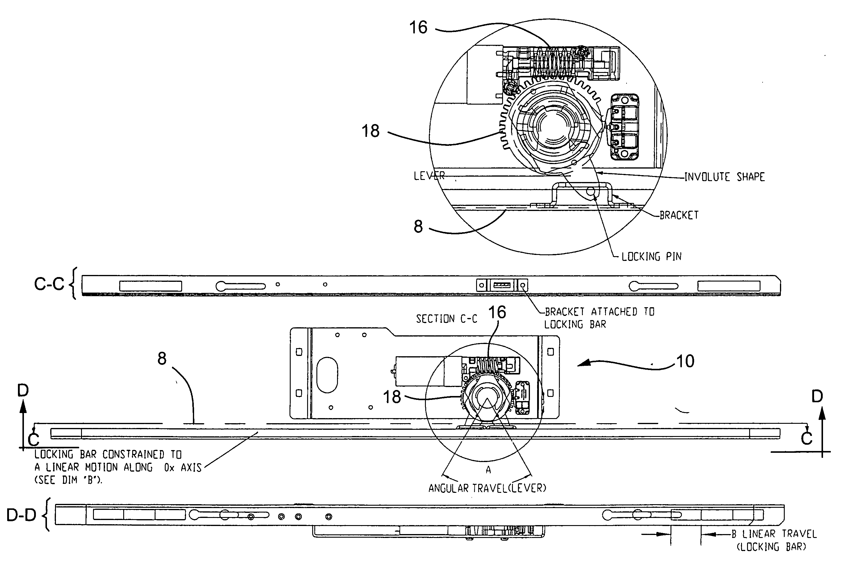 Vending machine lock with motor controlled slide-bar and hook mechanism and electronic access