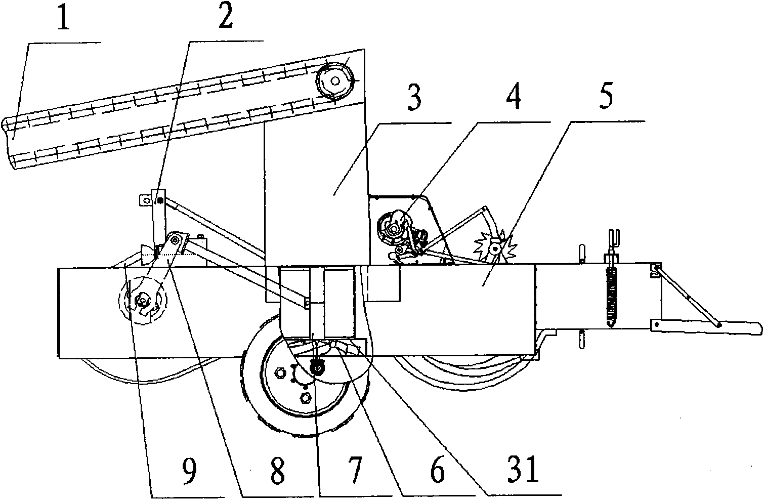 Blade-type straw collecting device