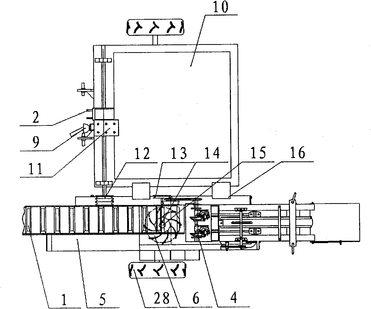 Blade-type straw collecting device