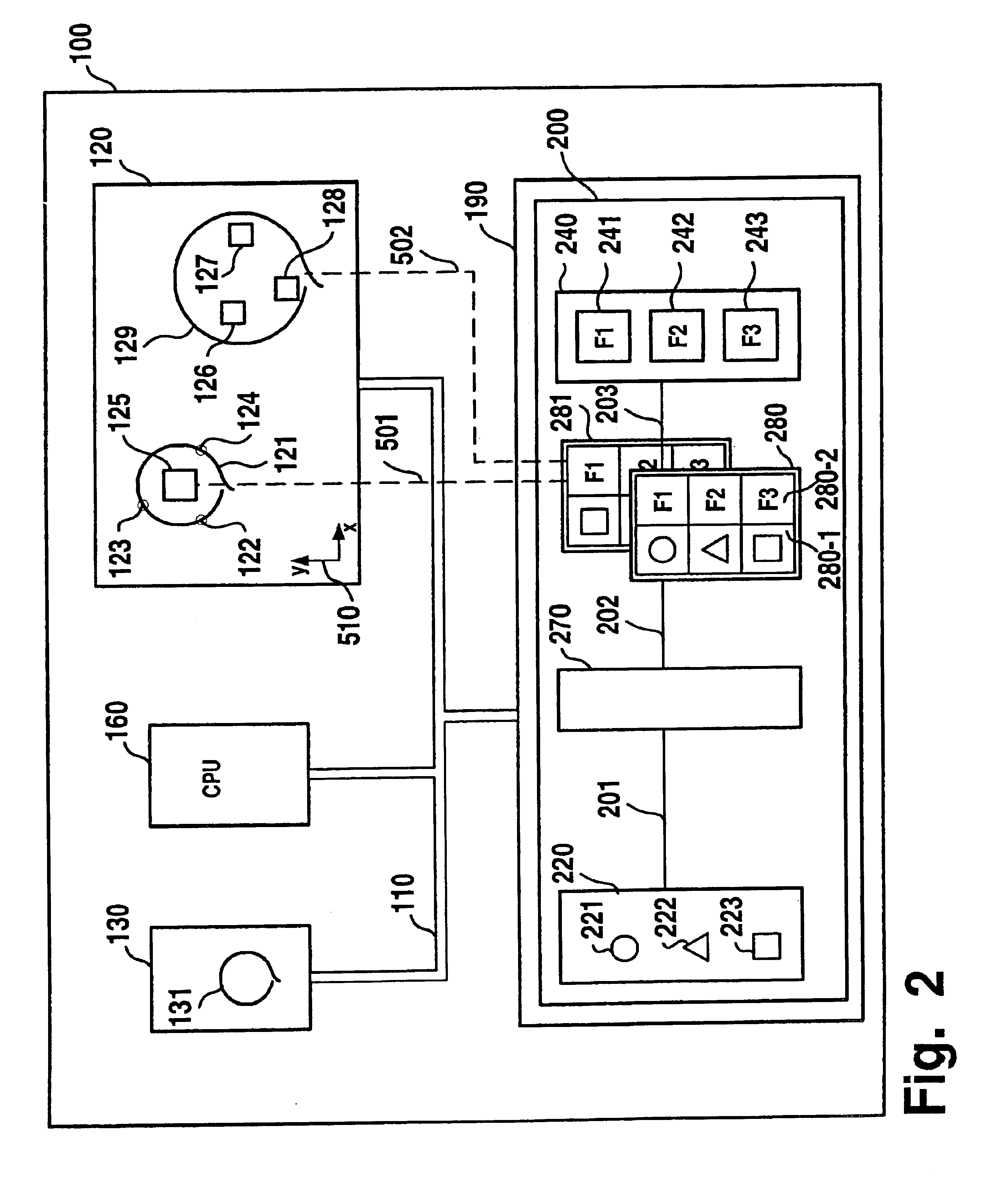 Systems and methods for executing functions for objects based on the movement of an input device