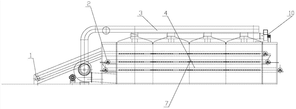 A kind of belt dryer and drying method for preparing solid phosphoric acid catalyst