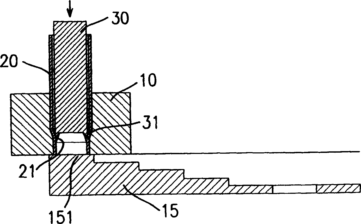 Gullet two stage shaping device of high pressure flexible pipe fixing sleeve