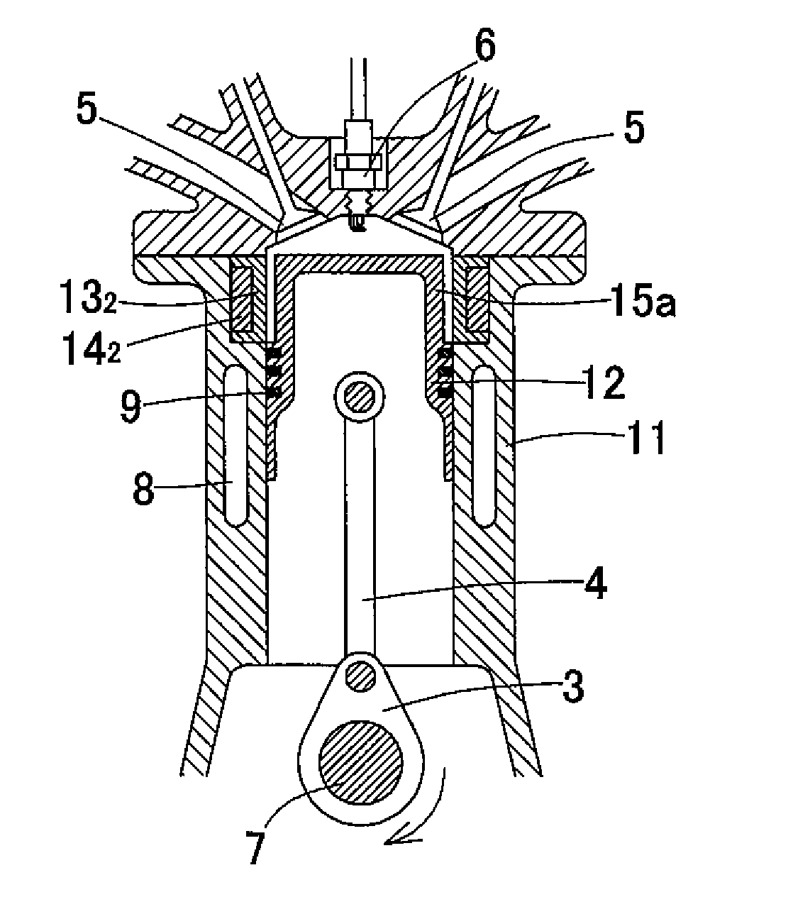 Piston type internal combustion engine