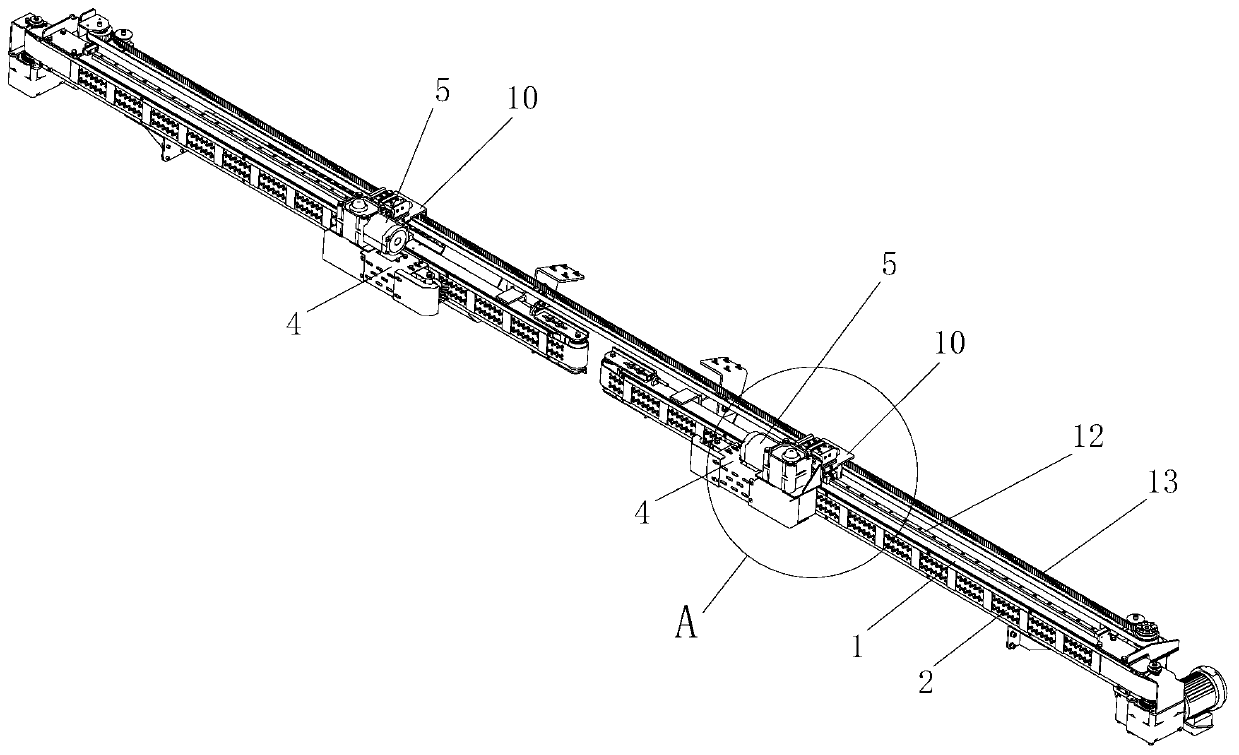 Linen flattening device of cloth spreading machine