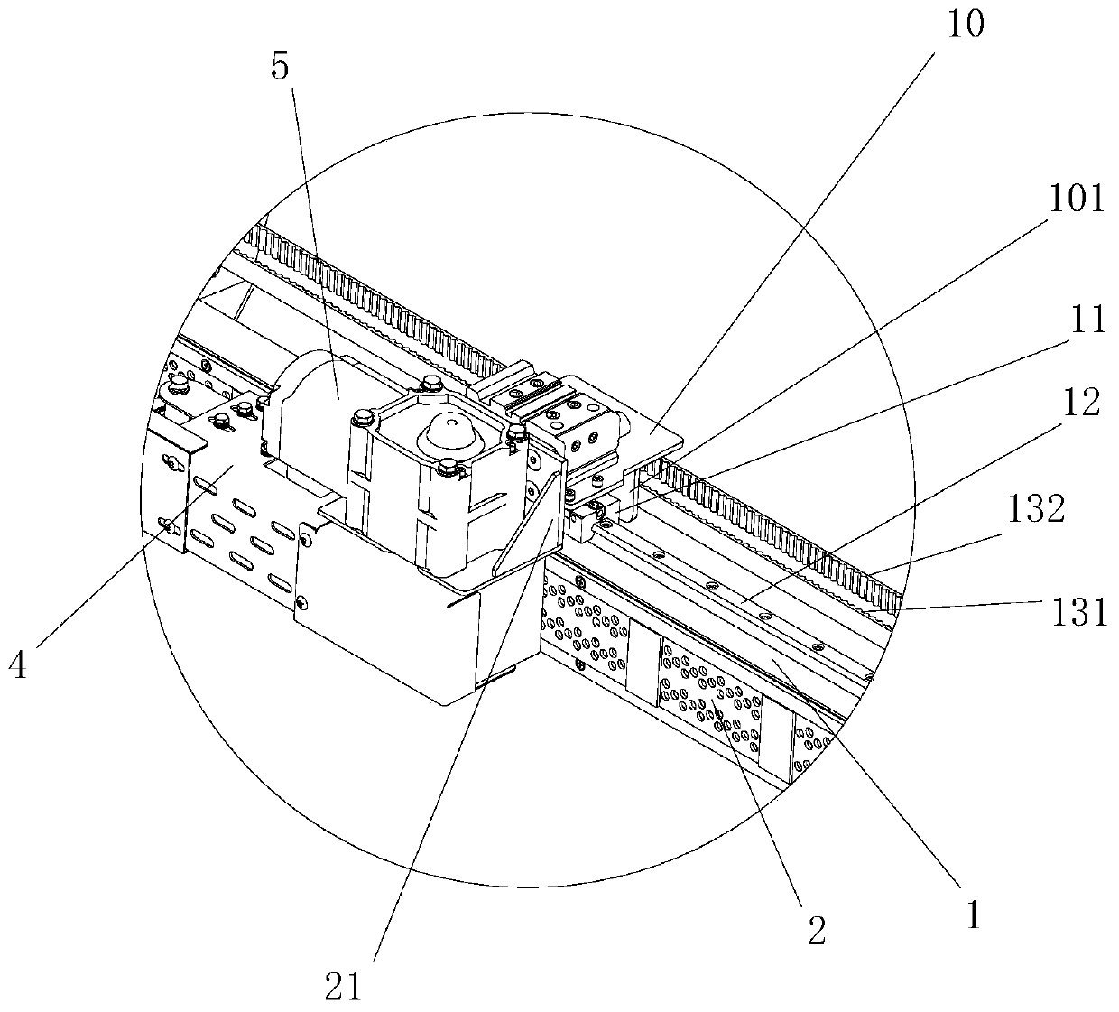 Linen flattening device of cloth spreading machine