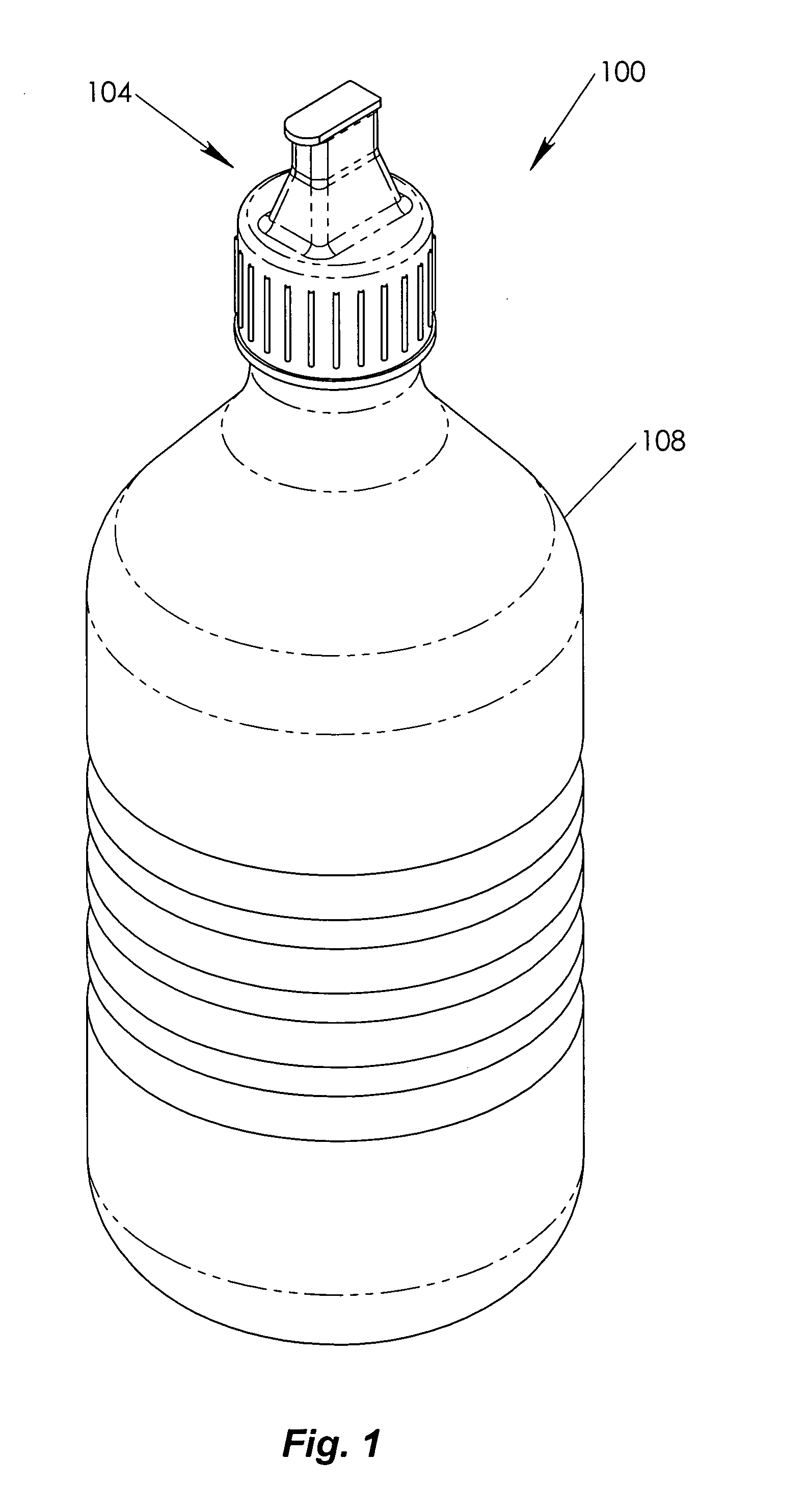 Fluid dispensing cap & bottle assembly