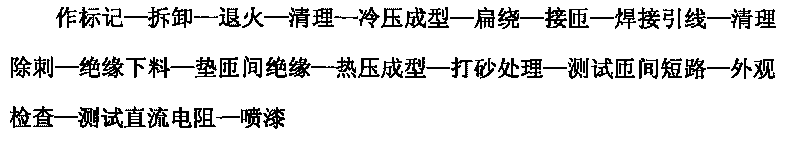 Processing method for interturn insulation of high-voltage motor pole coil