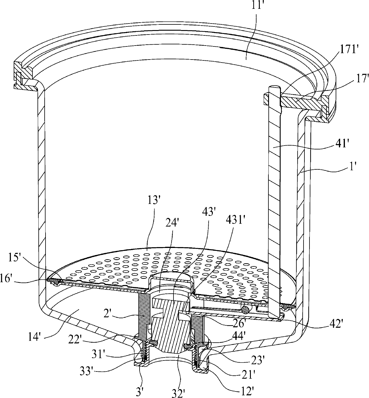 Lifting filter structure