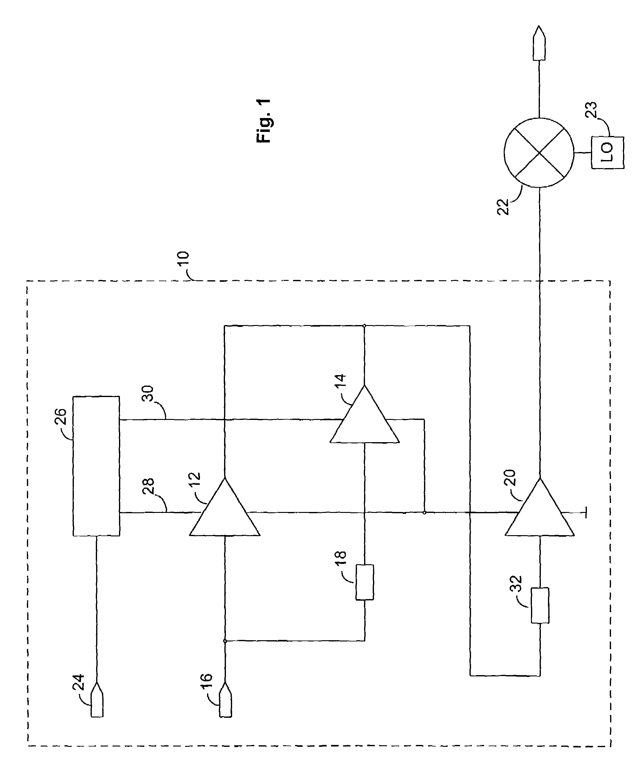 Switchable gain amplifier