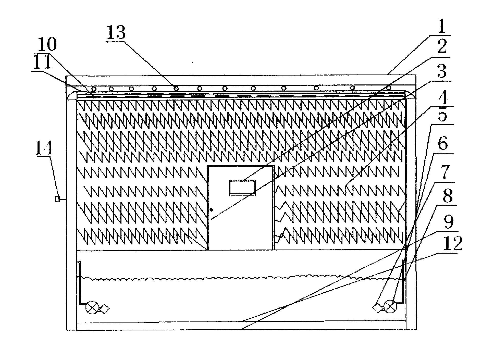 Oxygen-melting anion decorative water wall capable of purifying air