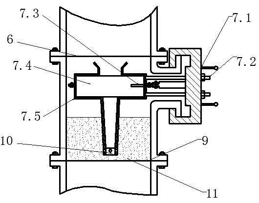 Applicable to the automatic explosion suppression device for dust explosion in the pipeline