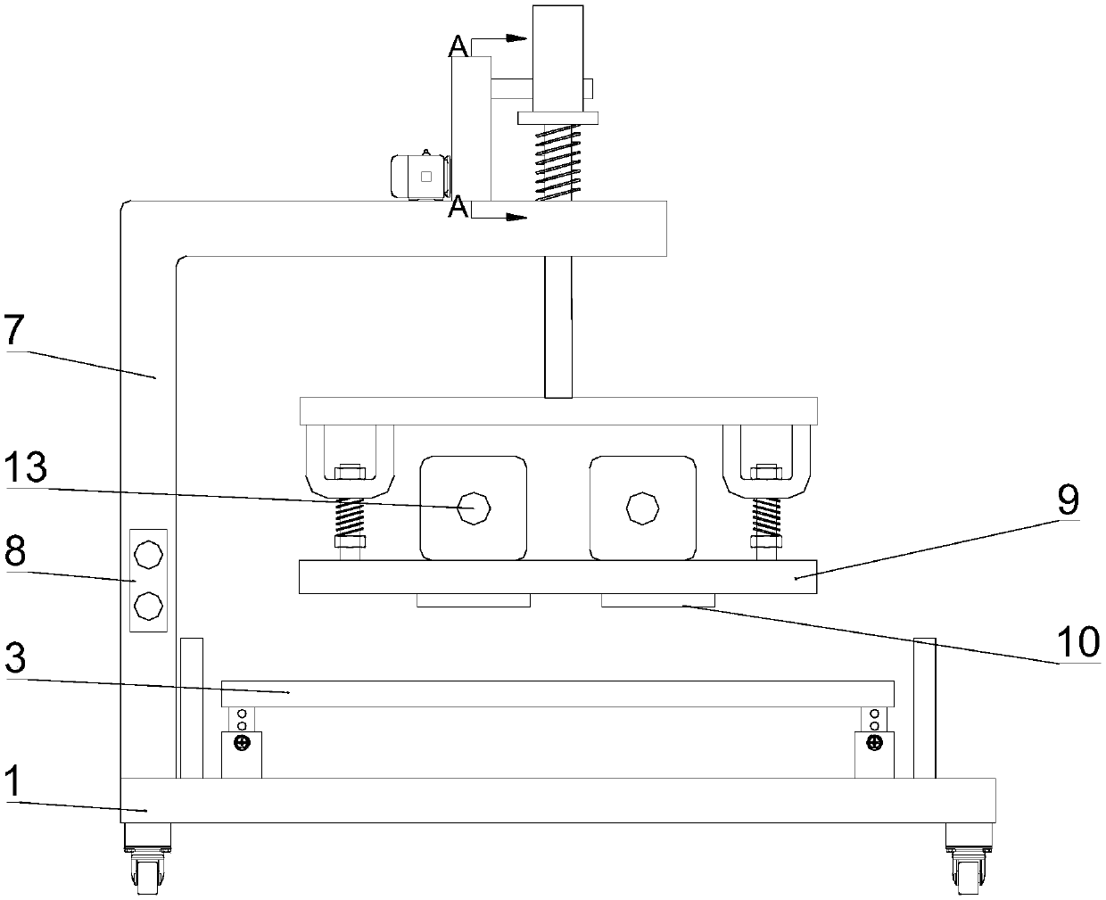 Slogan coining equipment capable of conveniently and rapidly replacing modules for municipal engineering