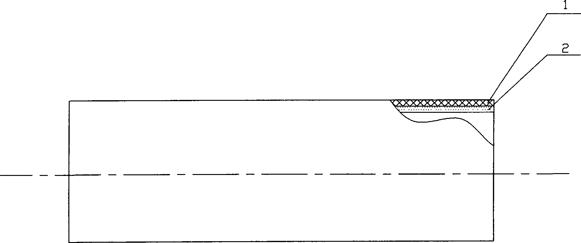 Single-surface glue water tape and making method thereof