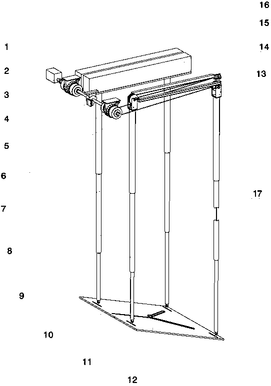 Ultra-thin hidden multi-function automatic lifting and lighting device