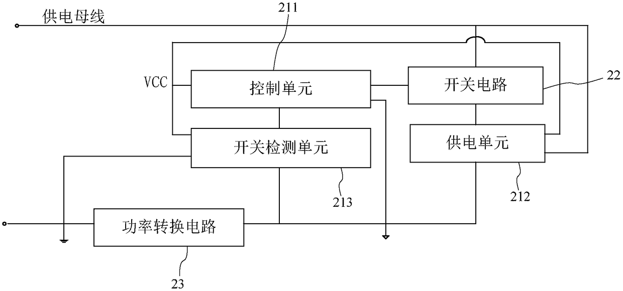 Switch control circuit, chip, adaptor and switch control method