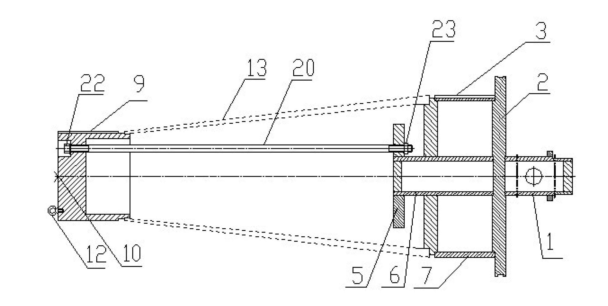 Turning method for winding heat-proof layer on metal shell cabin section and device thereof