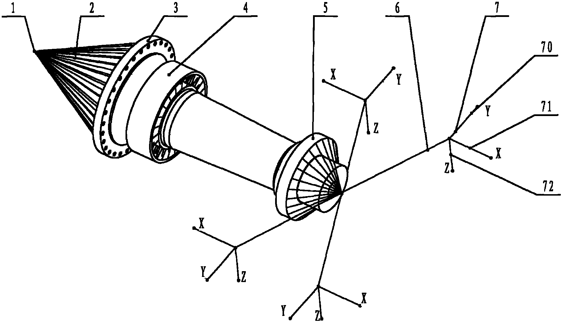 Method for calculating strength of main shaft of wind turbine generator set