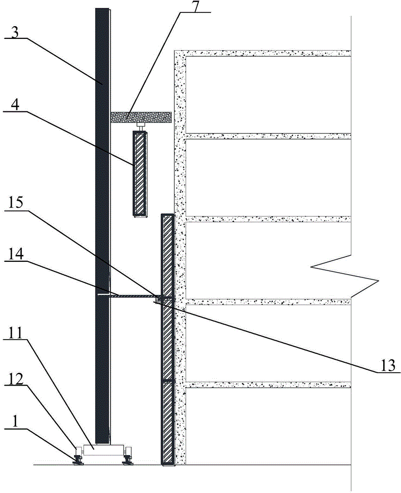 Rapid in-place device and rapid in-place method for prefabricated wallboard of prefabricated building