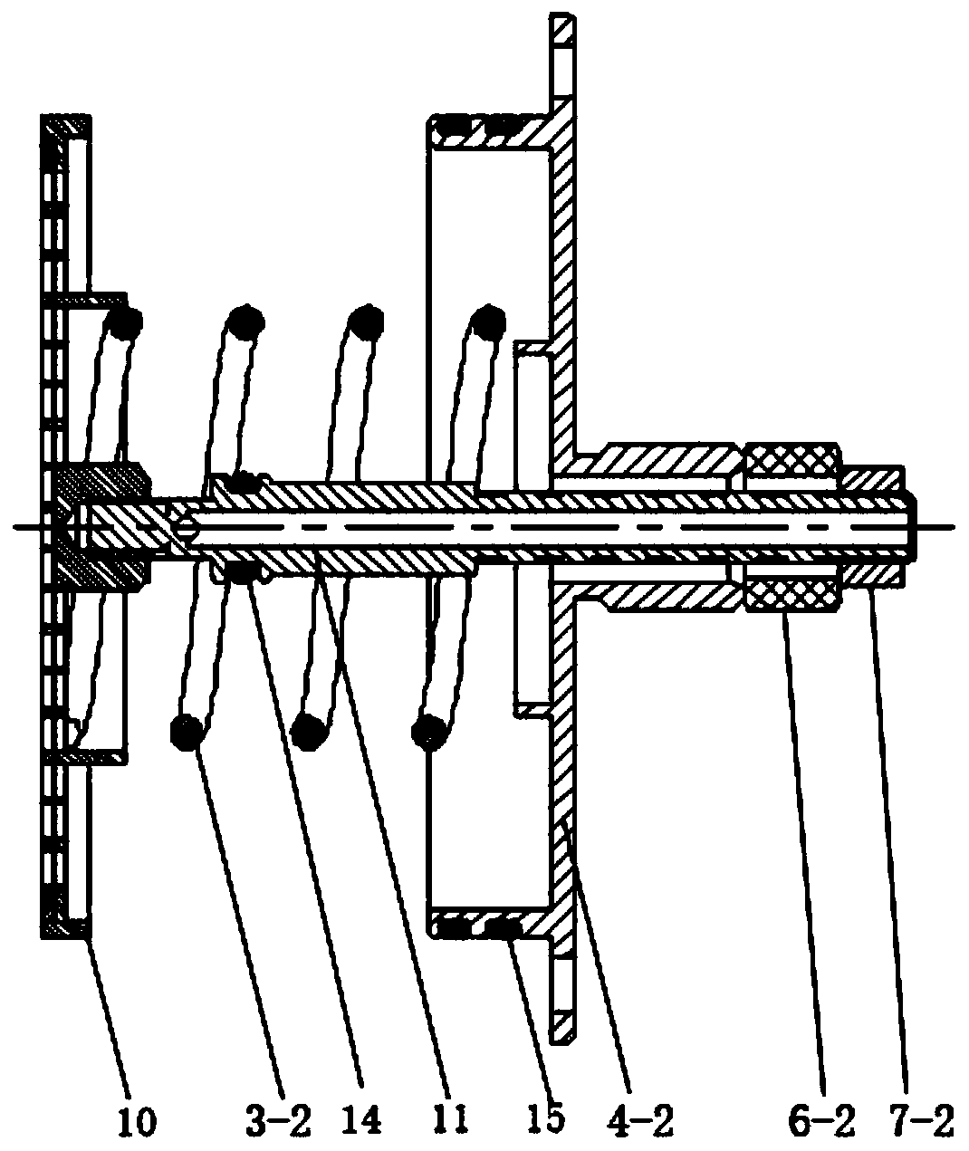 Filling device for resin