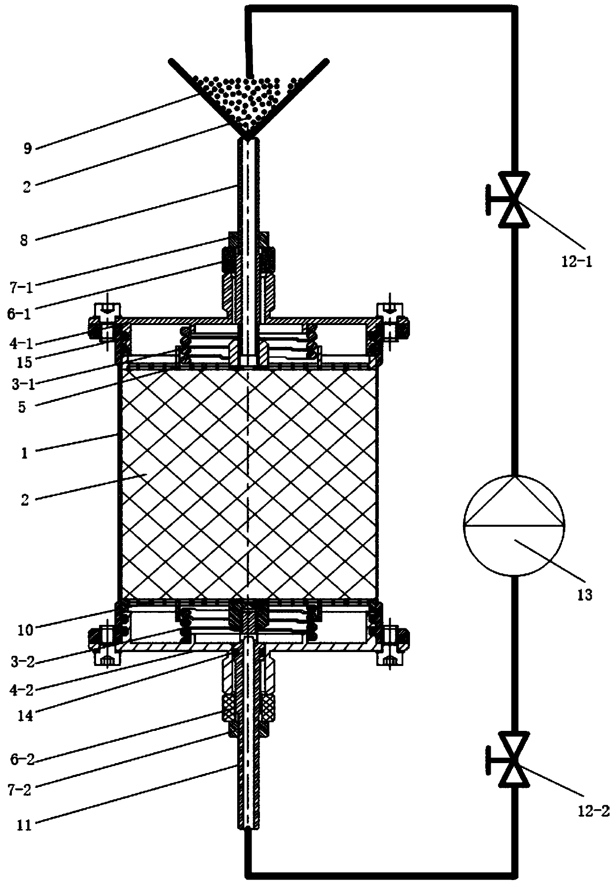 Filling device for resin