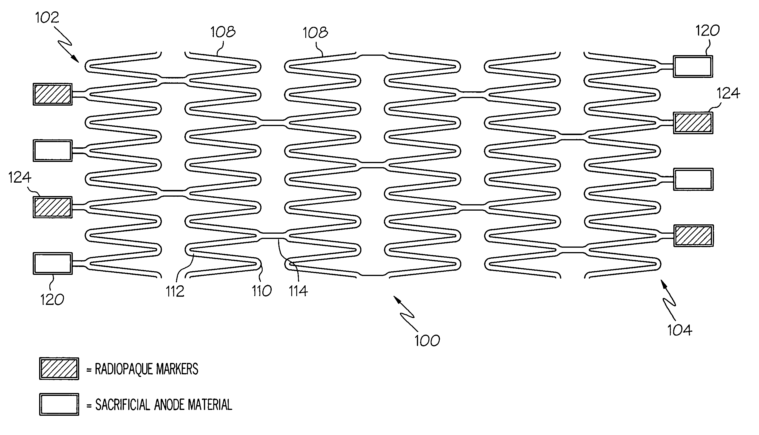 Sacrificial anode stent system