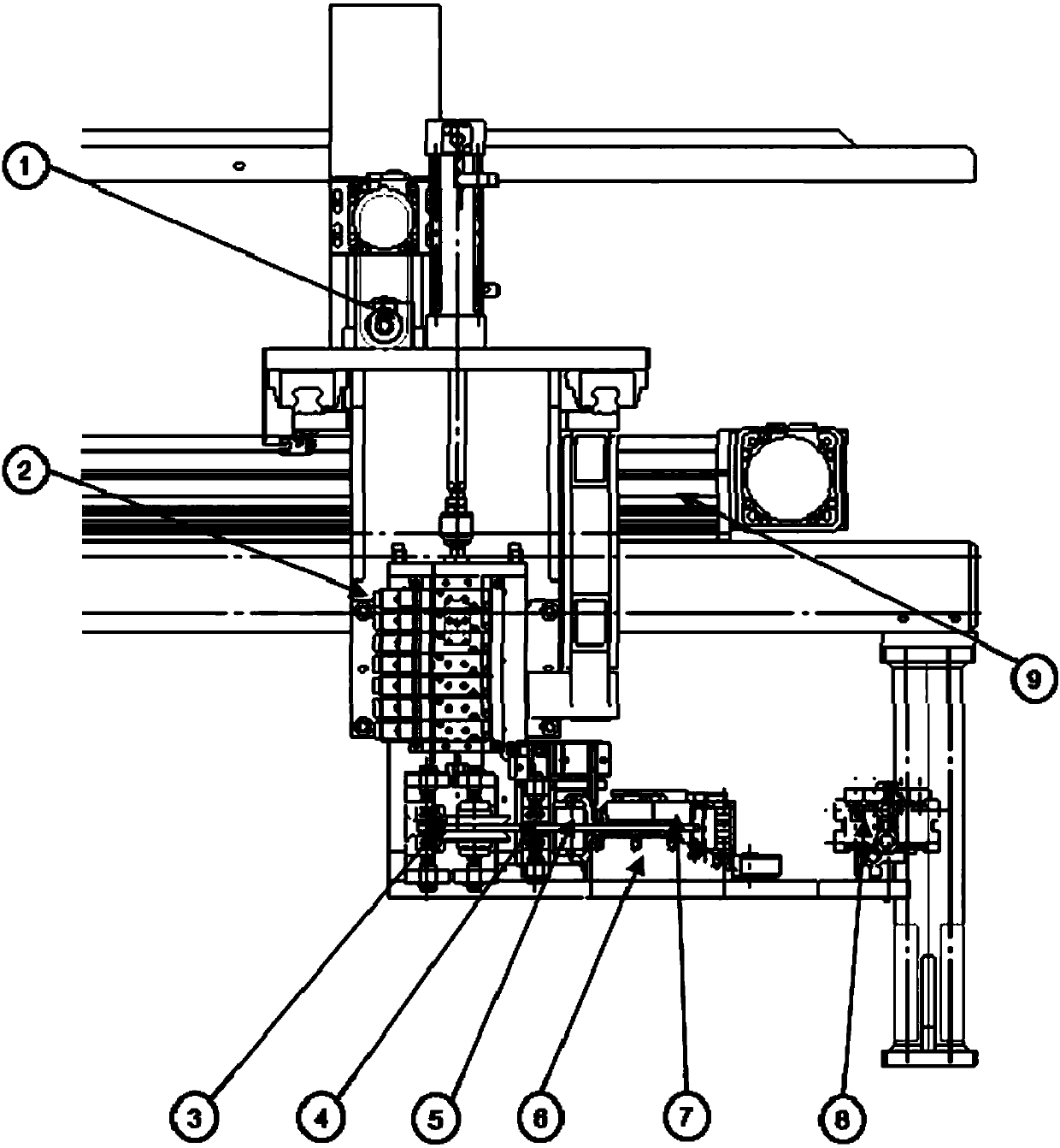 Flexible edge sealing mechanism for automatic edge sealing machine of solar dual-glass battery module