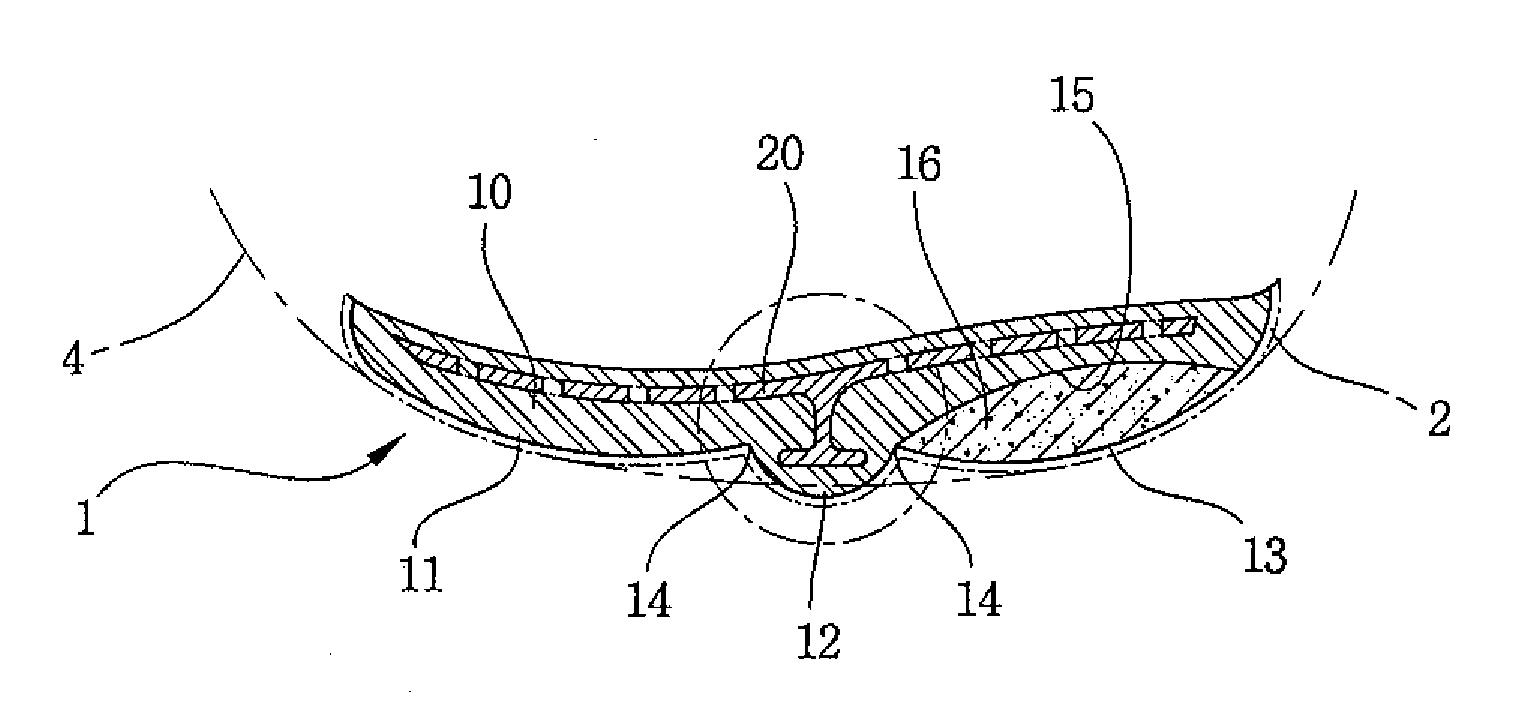 Sole of a shoe for triple time walks and walking reform