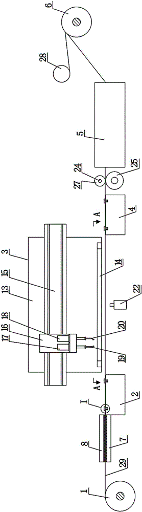 Production line and printing process for printing paint on metal sheet material