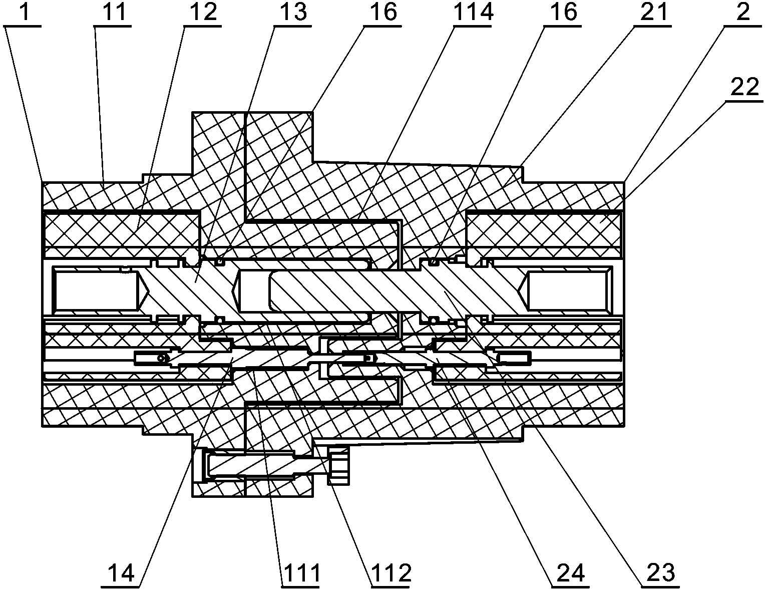 Detachable large-current connector