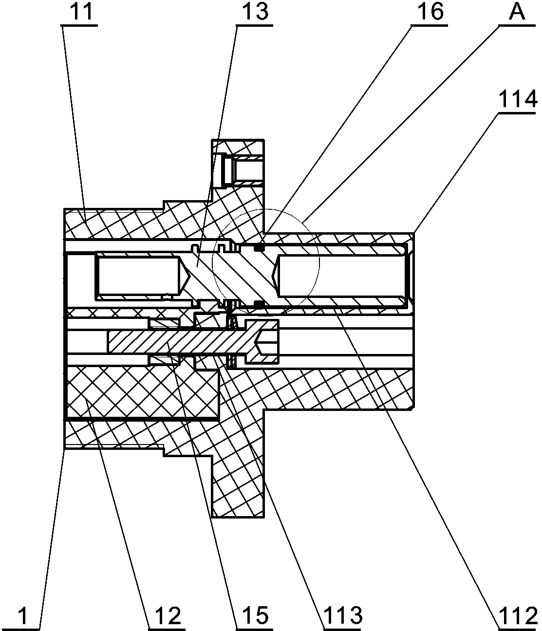 Detachable large-current connector